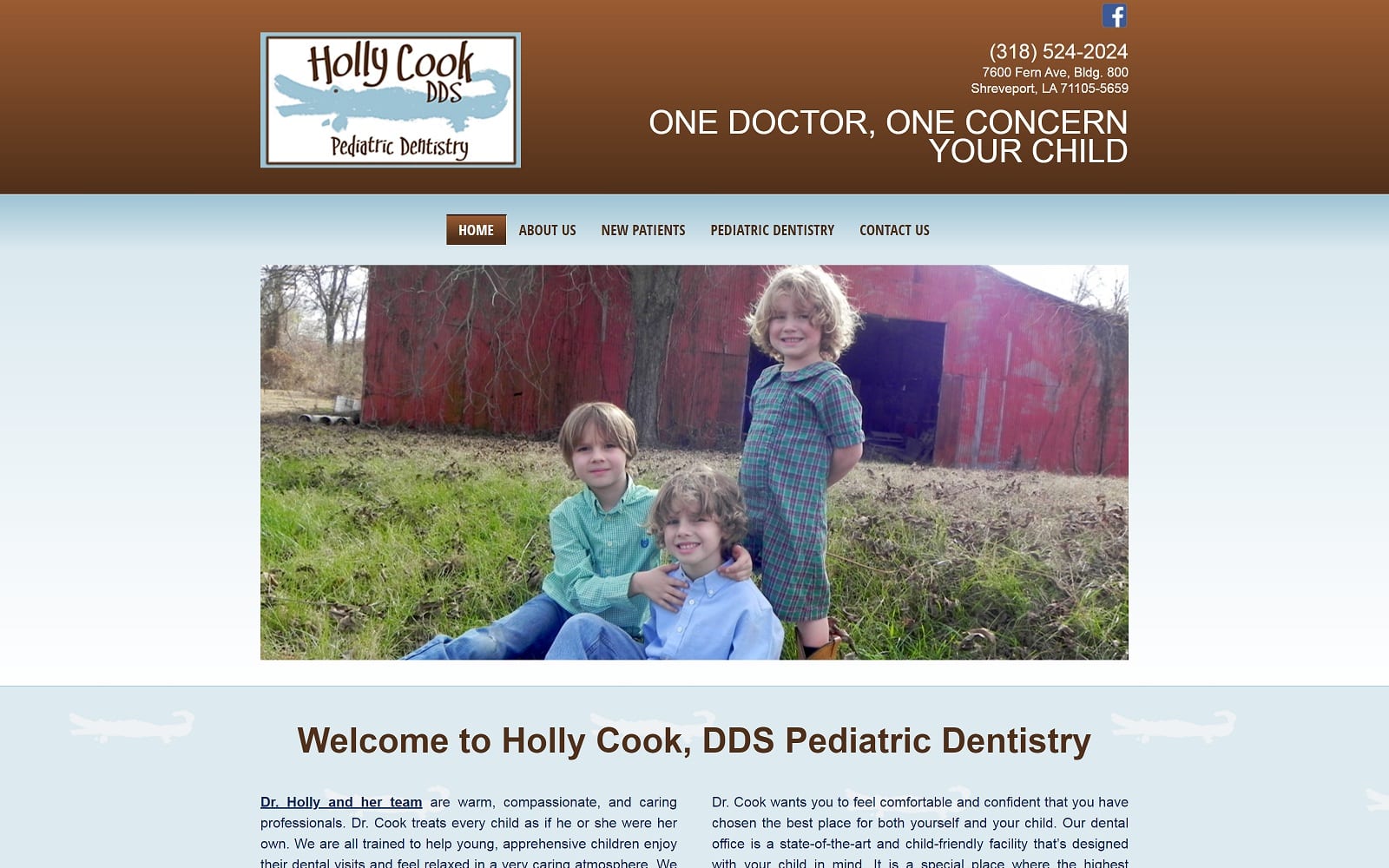 The screenshot of  holly cook, dds hollycookdds. Com website