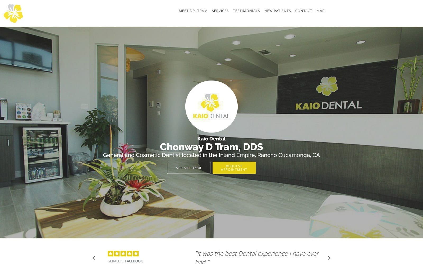 The screenshot of kaio dental kaiodental. Com dr. Chonway d. Tram website