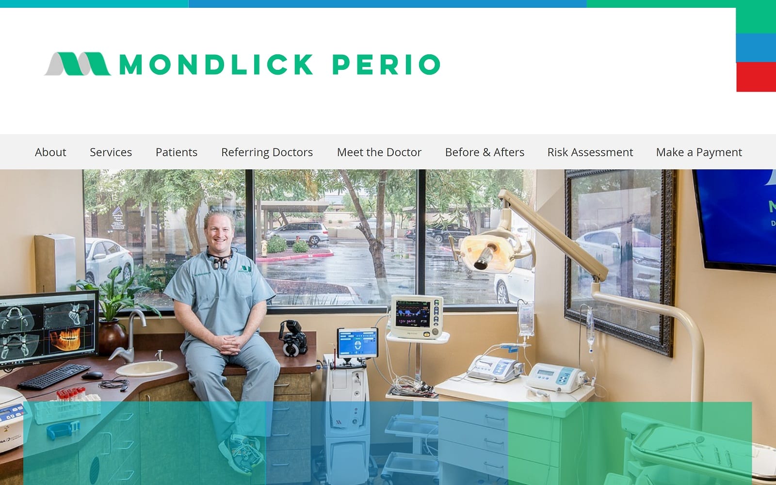 The screenshot of mondlick perio - implants and cleanings mondlickperio. Com website