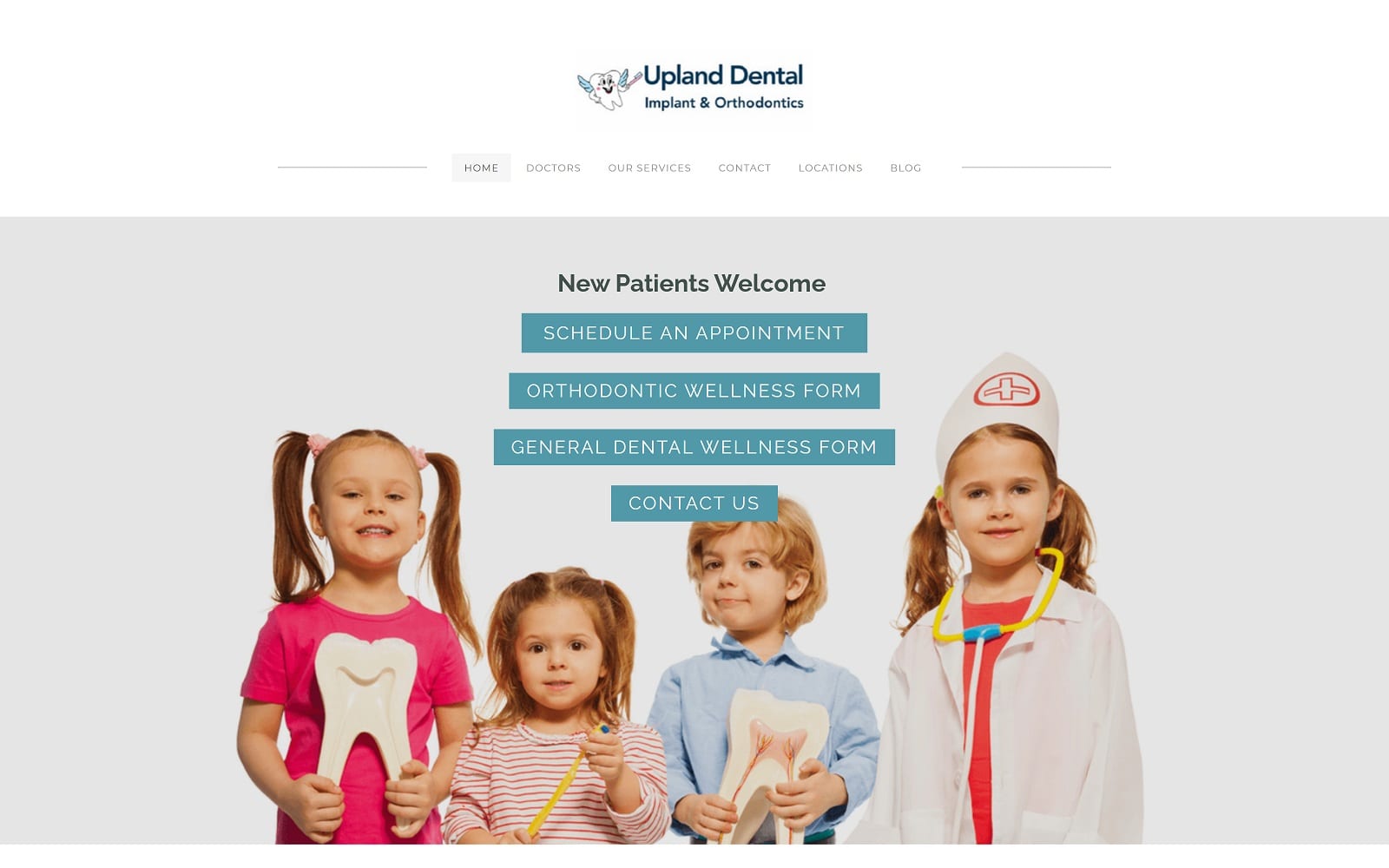 The screenshot of upland dental implant and orthodontics myuplanddental. Com website