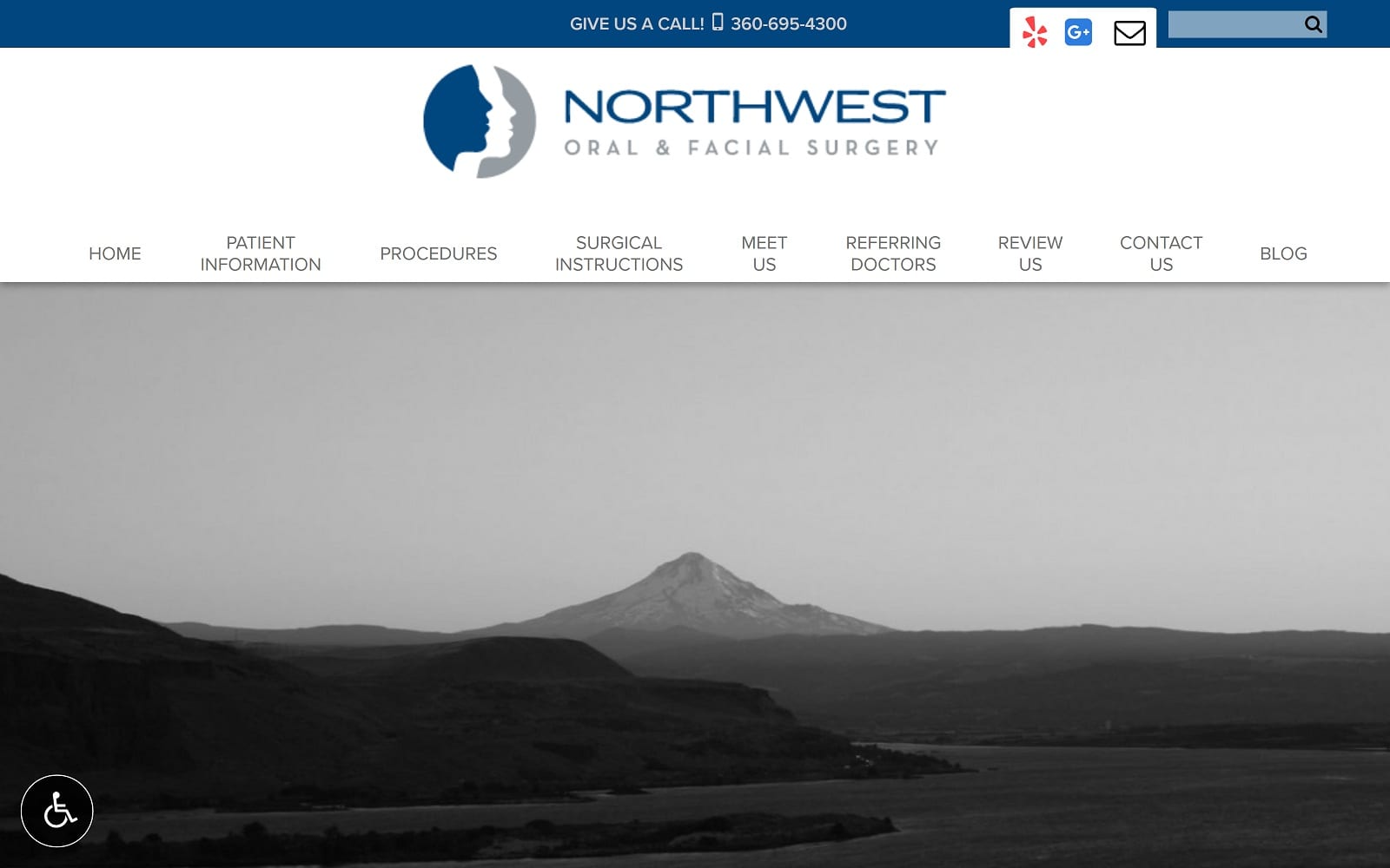 The screenshot of northwest oral & facial surgery: david s. Verschueren, dmd northwestoms. Com website