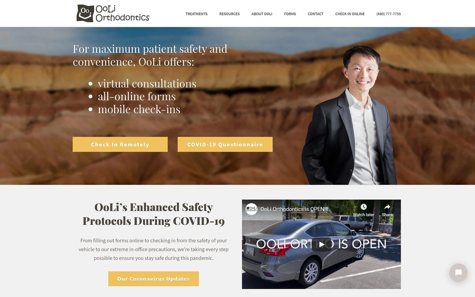 The screenshot of ooli orthodontics ooliortho. Com website