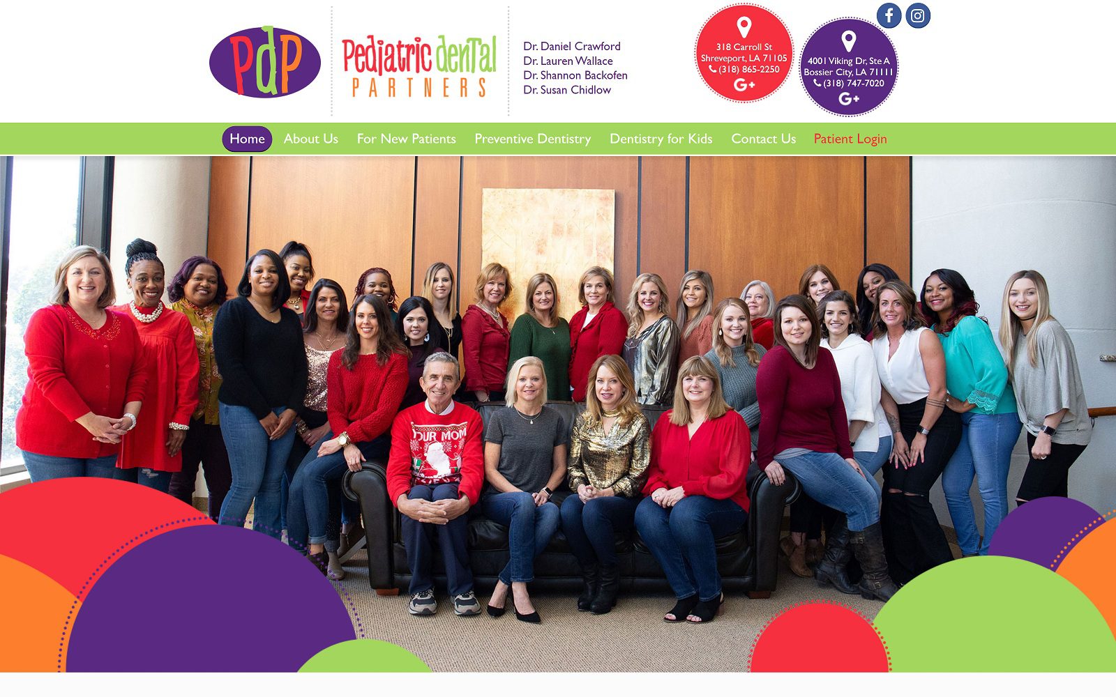 The screenshot of pediatric dental partners pediatricdentalpartners. Com website