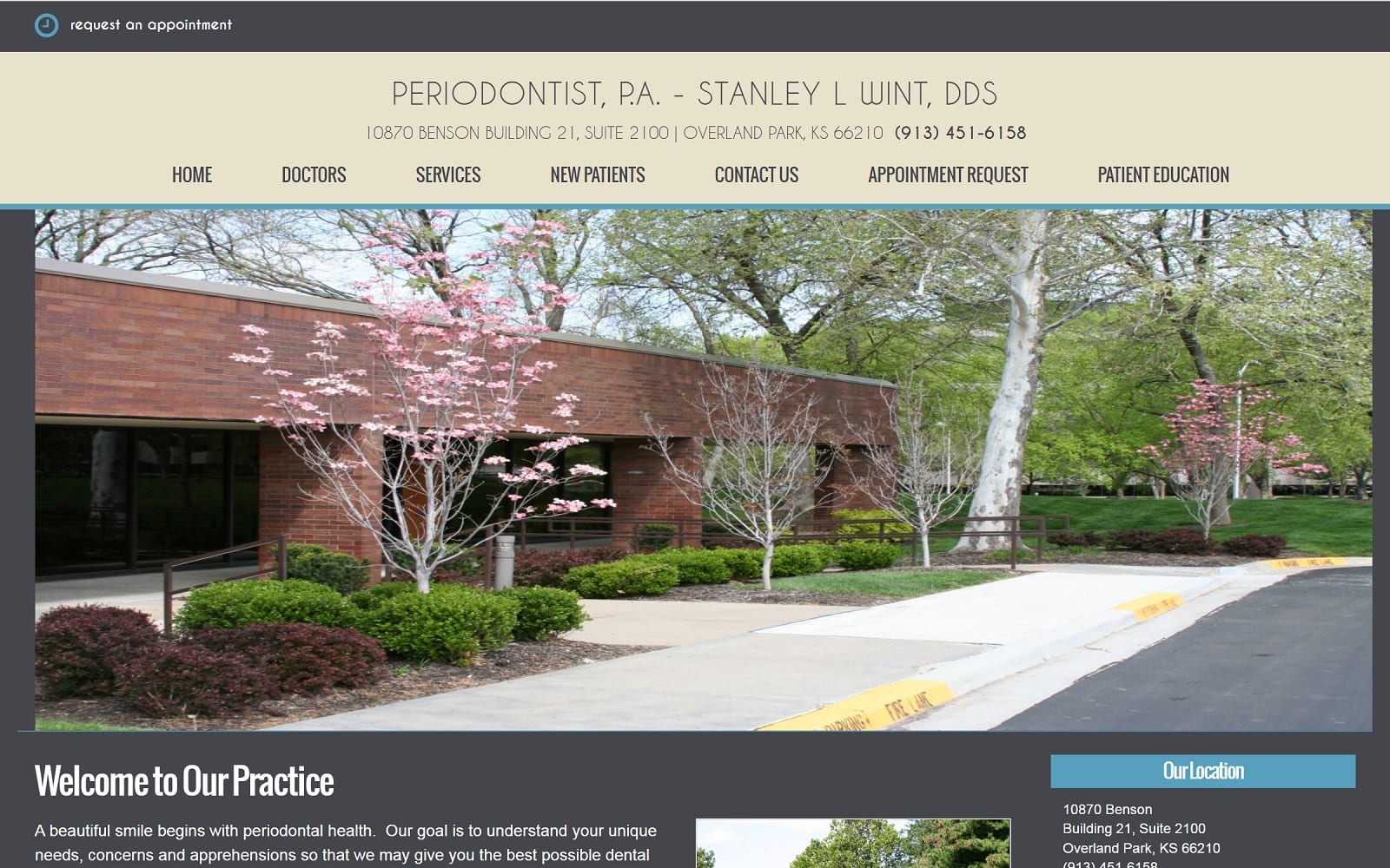 The screenshot of wint stanley l dds periodonticspa. Com website