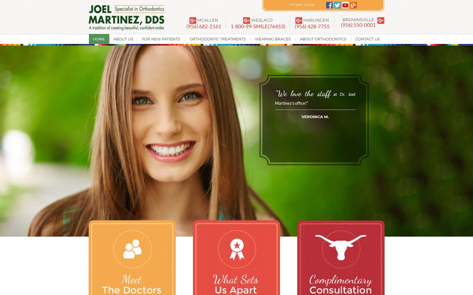 The screenshot of martinez joel dds rgvbraces. Com website