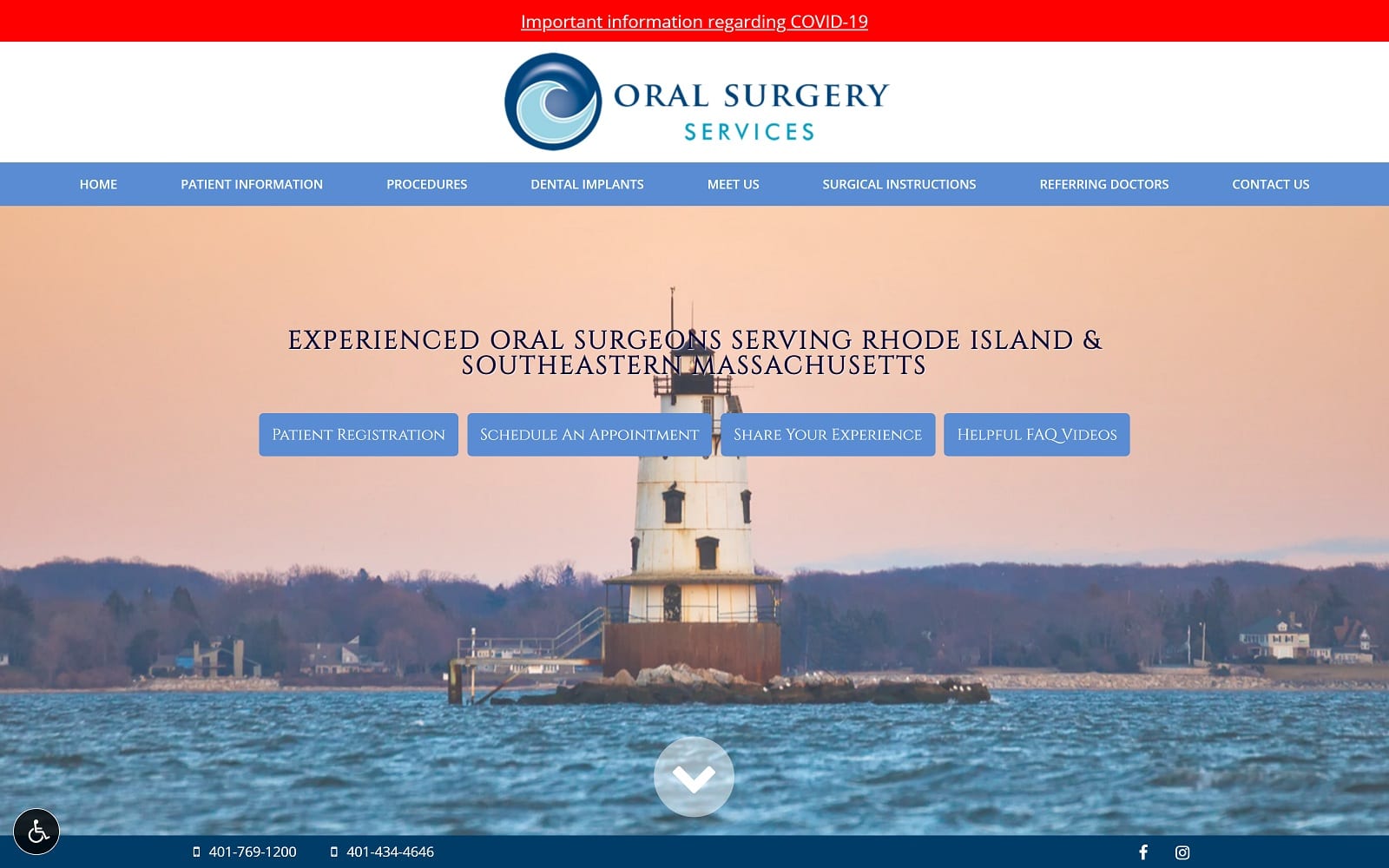 The screenshot of oral surgery services inc rioralsurgery. Com website