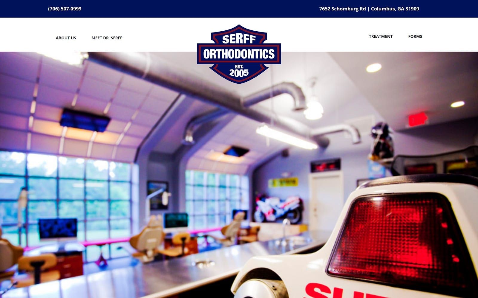 The screenshot of serff orthodontics serfforthodontics. Com website