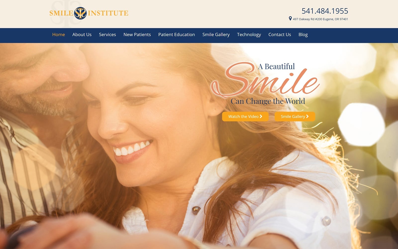 The screenshot of smile institute smileinstitute. Com dr. Richard smith website