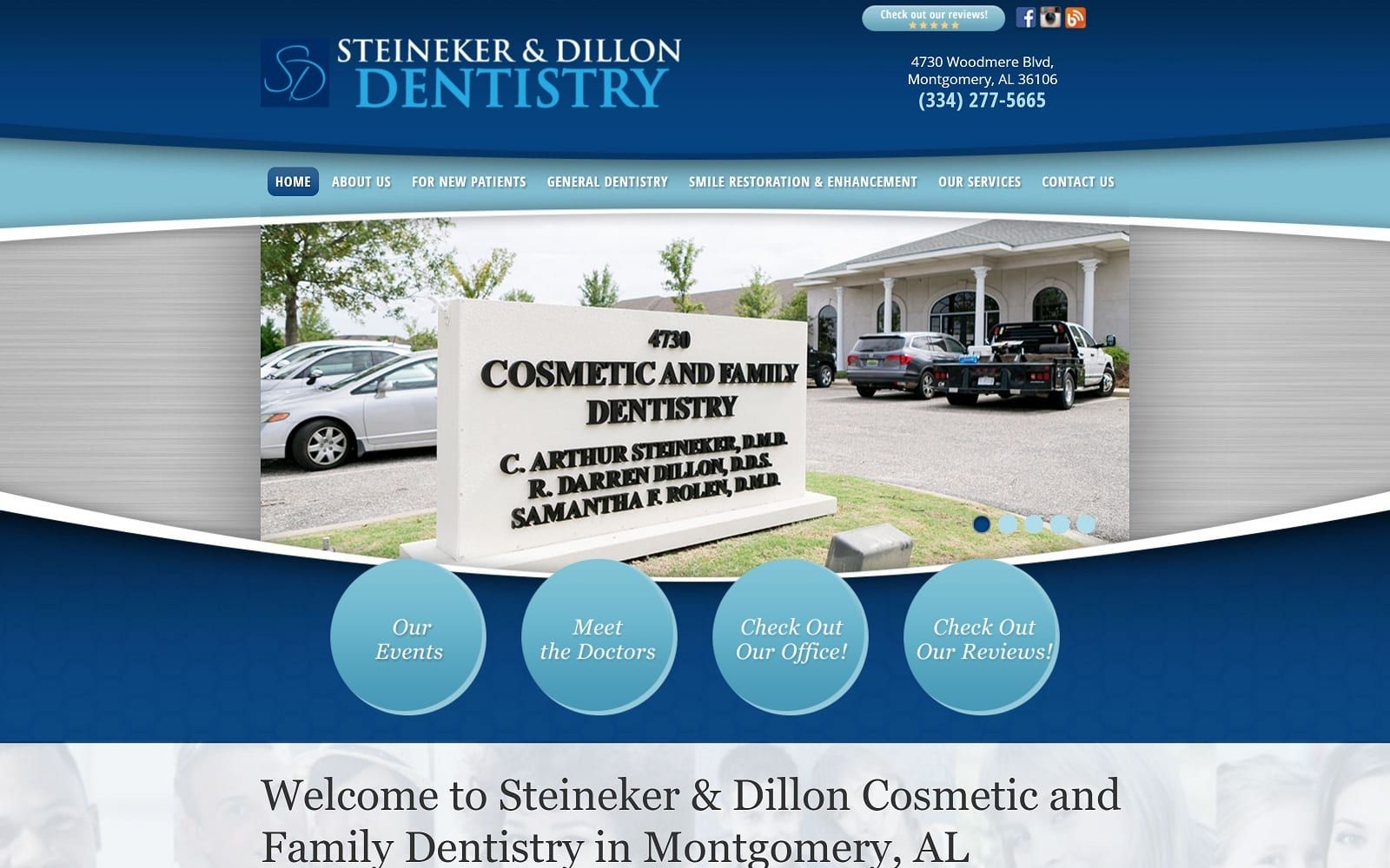 The screenshot of steineker and dillon dentistry steinekeranddillon. Com website