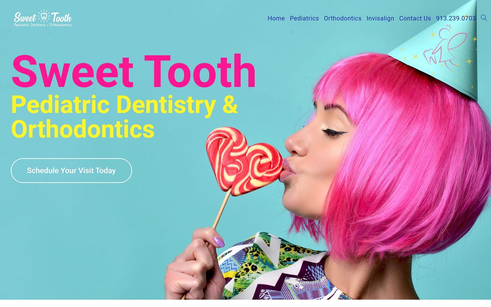 The screenshot of sweet tooth pediatric dentistry & orthodontics sweettoothpdo. Com website