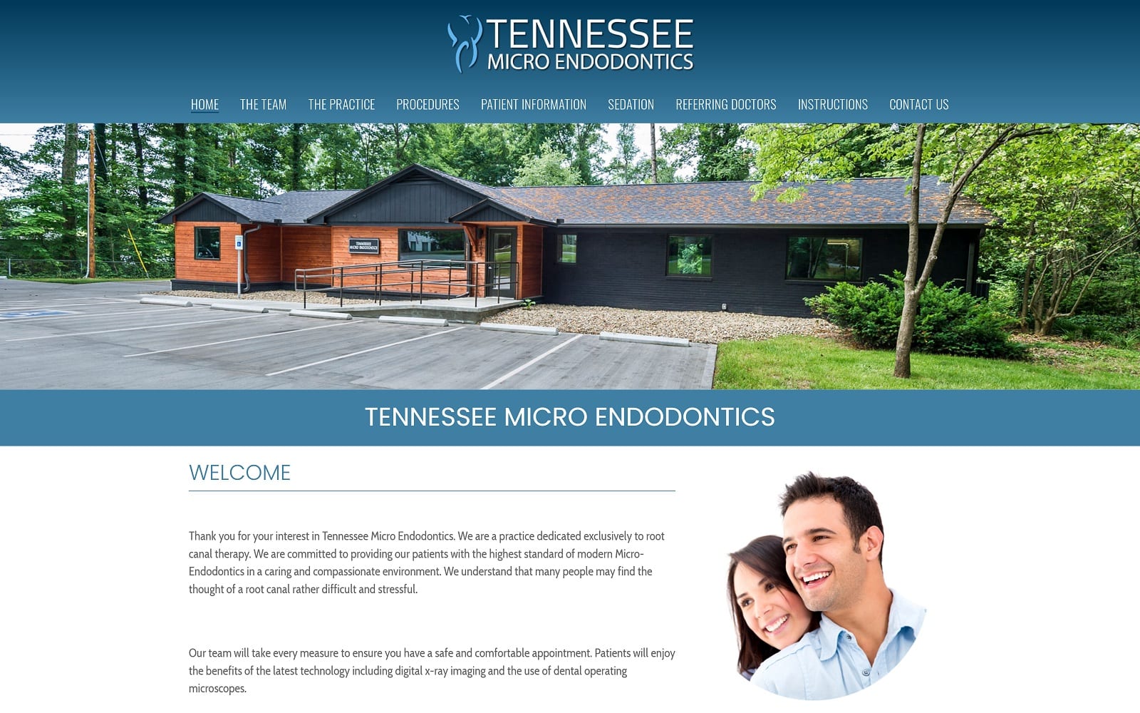 The screenshot of tennessee micro endodontics dr. Sam alborz, dds tnmicroendo. Com website