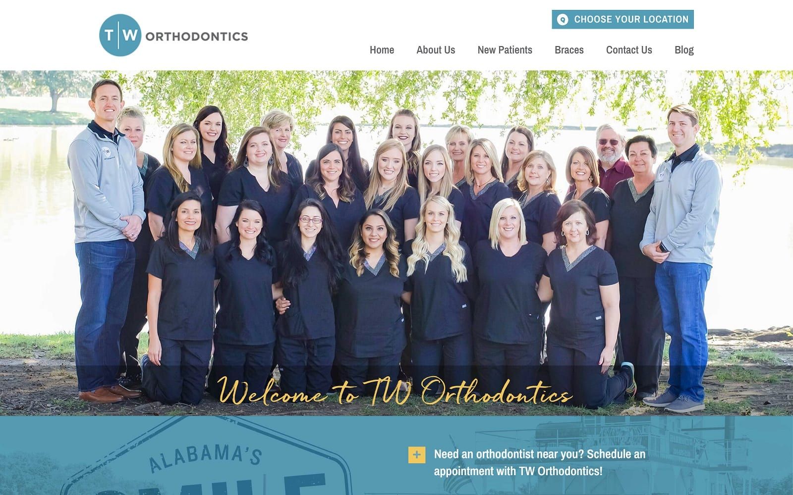 The screenshot of tw orthodontics - montgomery twortho. Com website