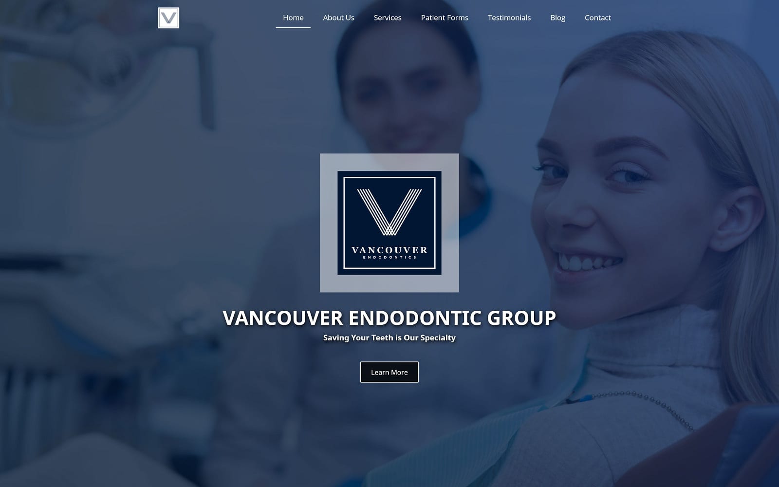 The screenshot of vancouver endodontics vancouverendogroup. Com website