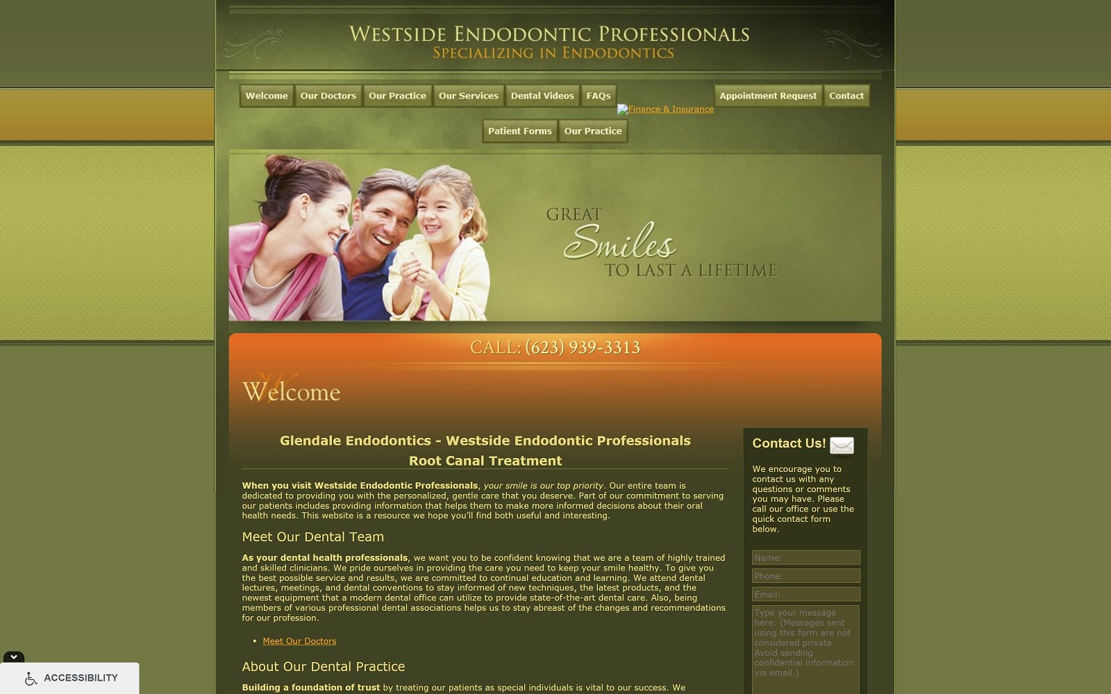 The screenshot of westside endodontic pros ltd westsideendoprofessionals. Com website