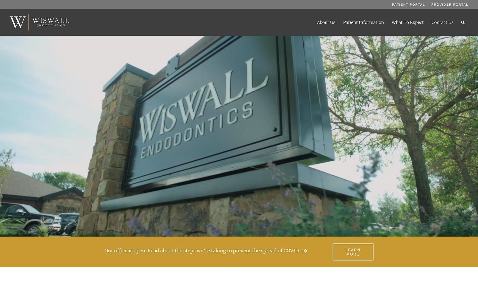 The screenshot of wiswall endodontics wiswallendo. Com website