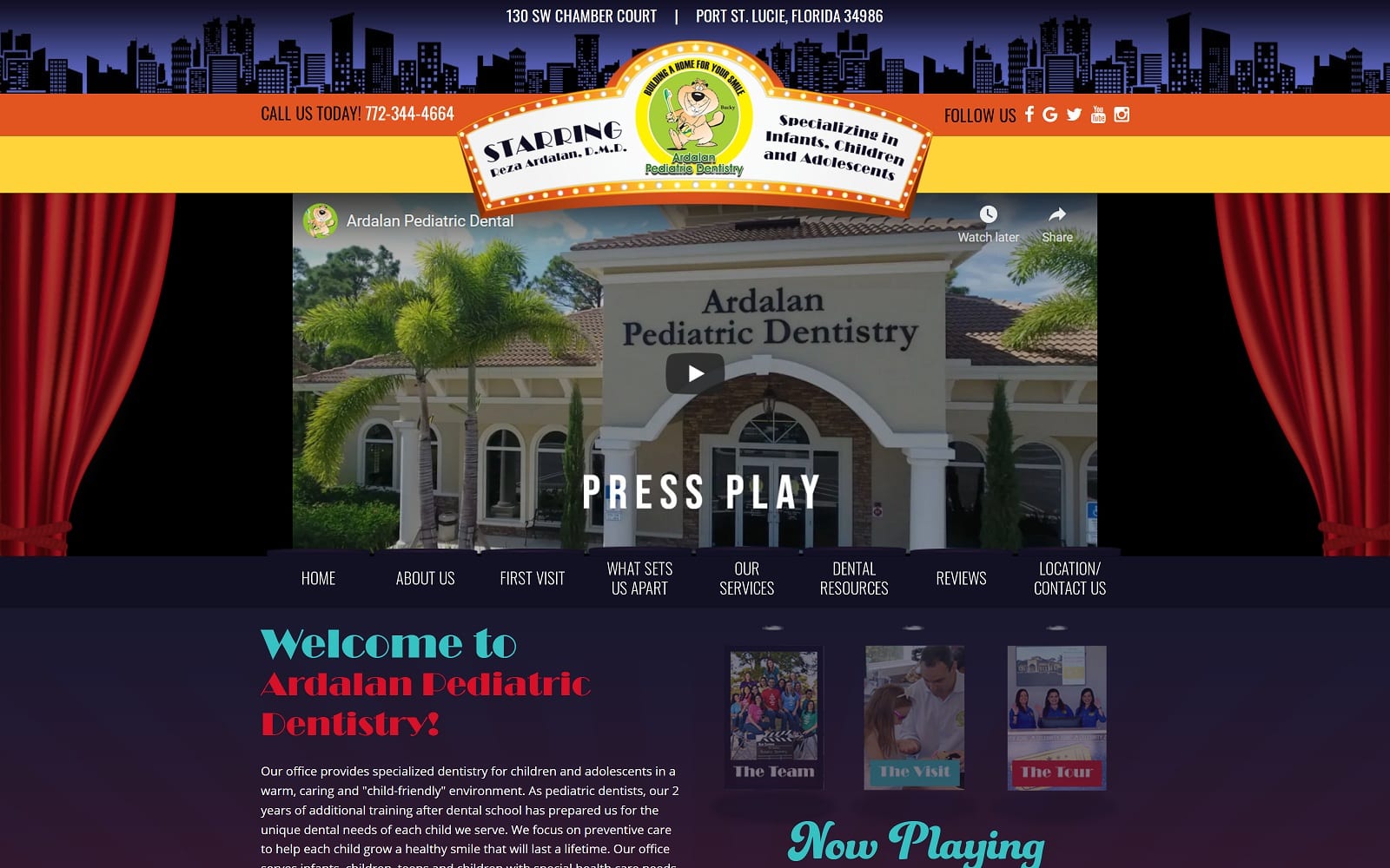 The screenshot of ardalan pediatric dentistry ardalandental. Com dr. Reza ardalan website