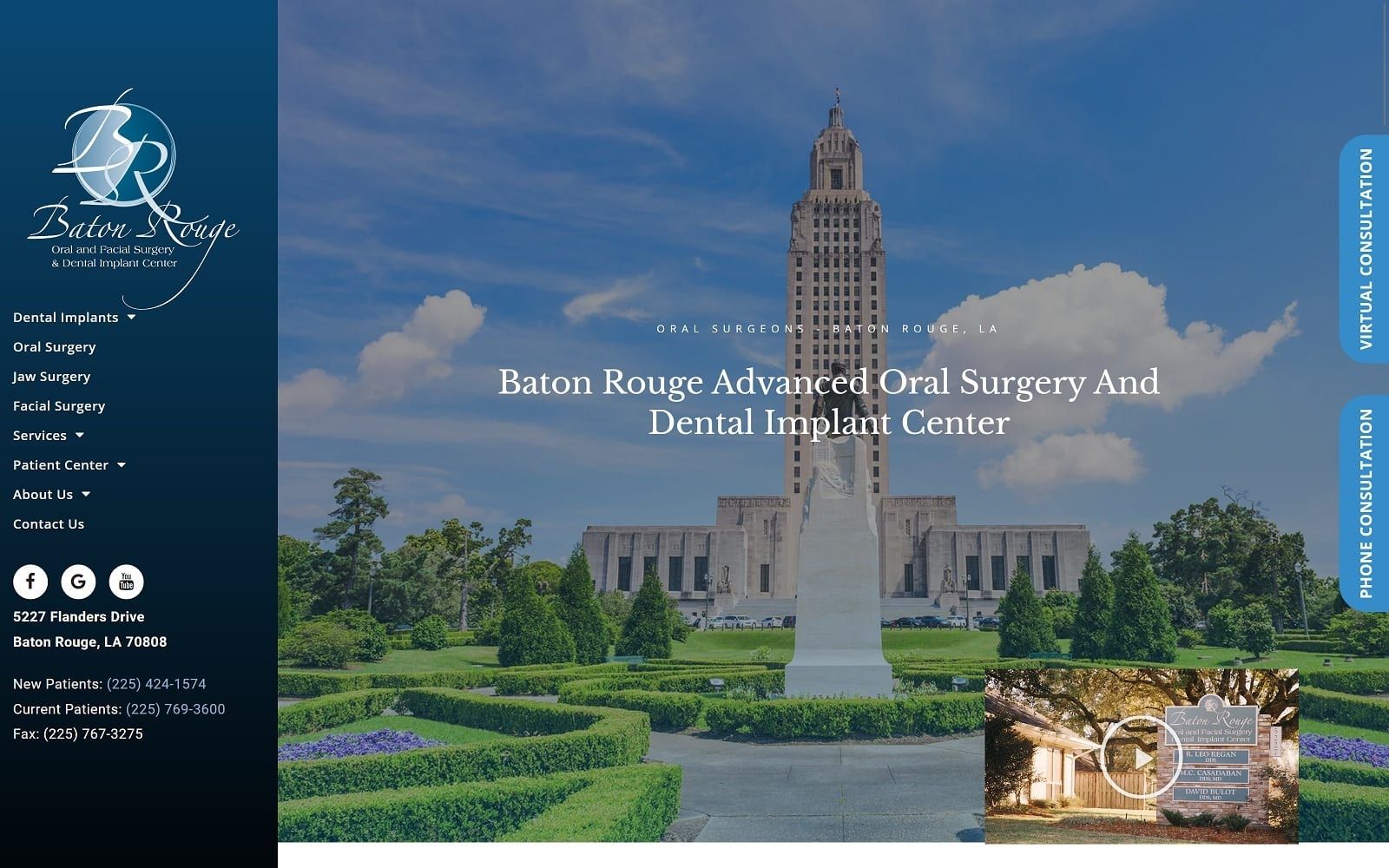 The screenshot of baton rouge oral and facial surgery batonrougeoms. Com website