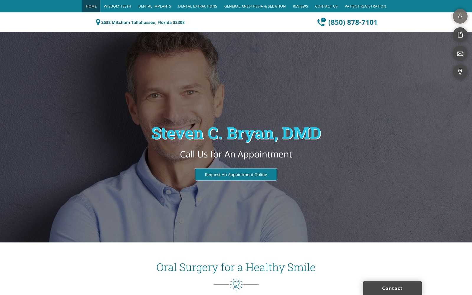 The screenshot of bryan steven c, dmd bigbendoralsurgery. Com website