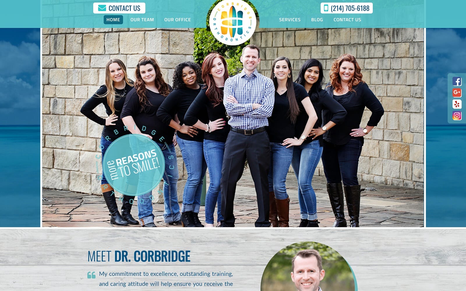 The screenshot of corbridge orthodontics corbridgeorthodontics. Com website