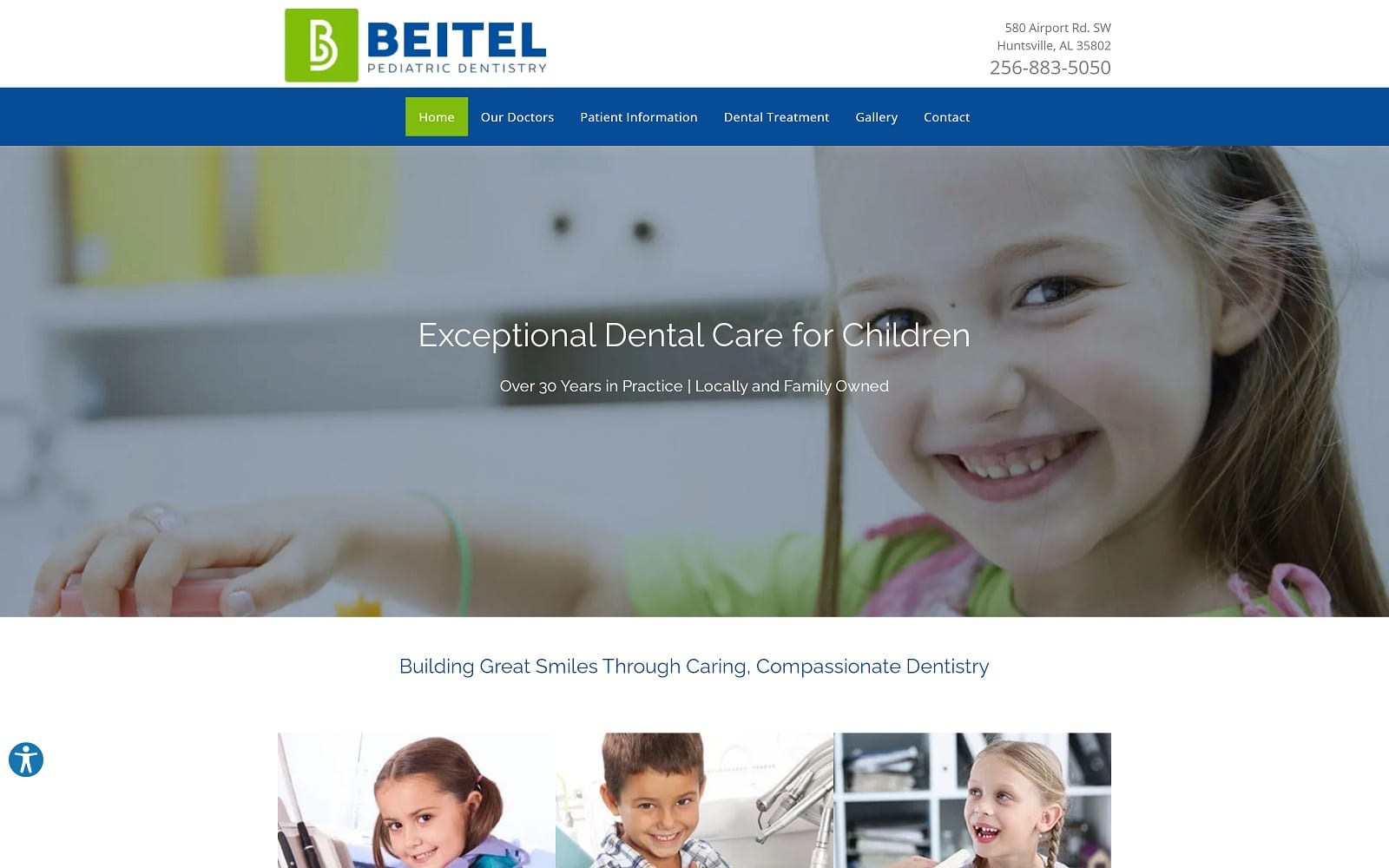 The screenshot of beitel pediatric dentistry drbeitel. Com website