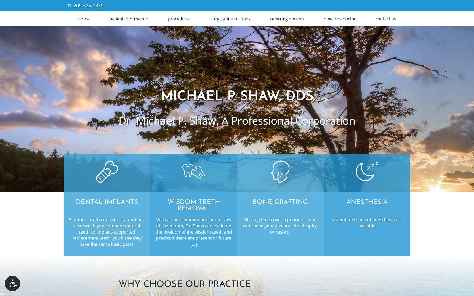 The screenshot of shaw michael p dds drmps. Com website