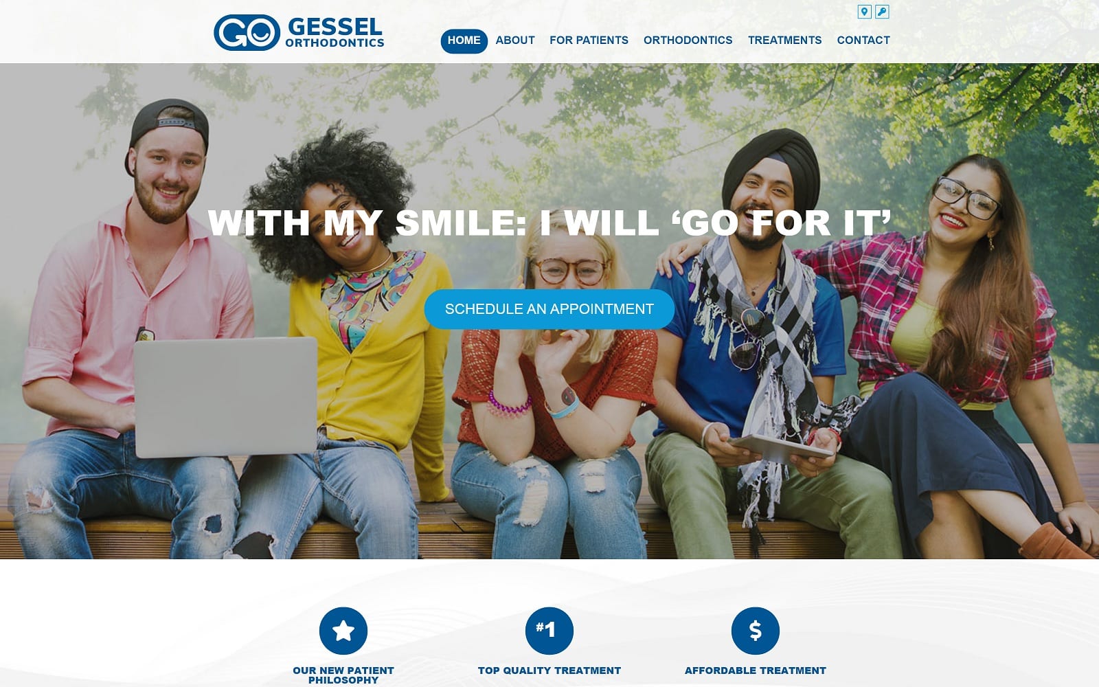 The screenshot of gessel orthodontics gesselbraces. Com dr. Thomas gessel website