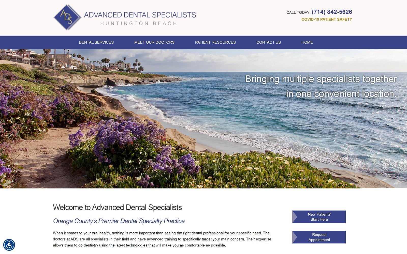 The screenshot of dr. Rudolph gamarnik, dds hbadvanceddentalspecialists. Com website