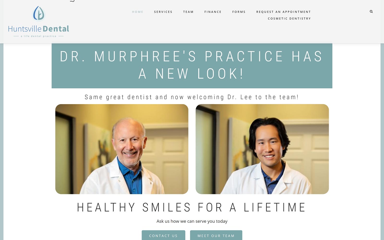 The screenshot of huntsville dental huntsville-dental. Com website