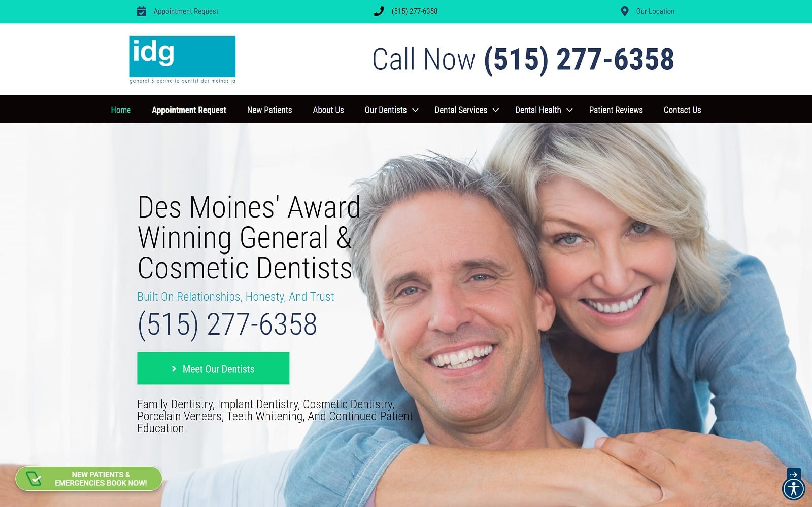 The screenshot of iowa dental group - des moines iowadentalgroup. Com website