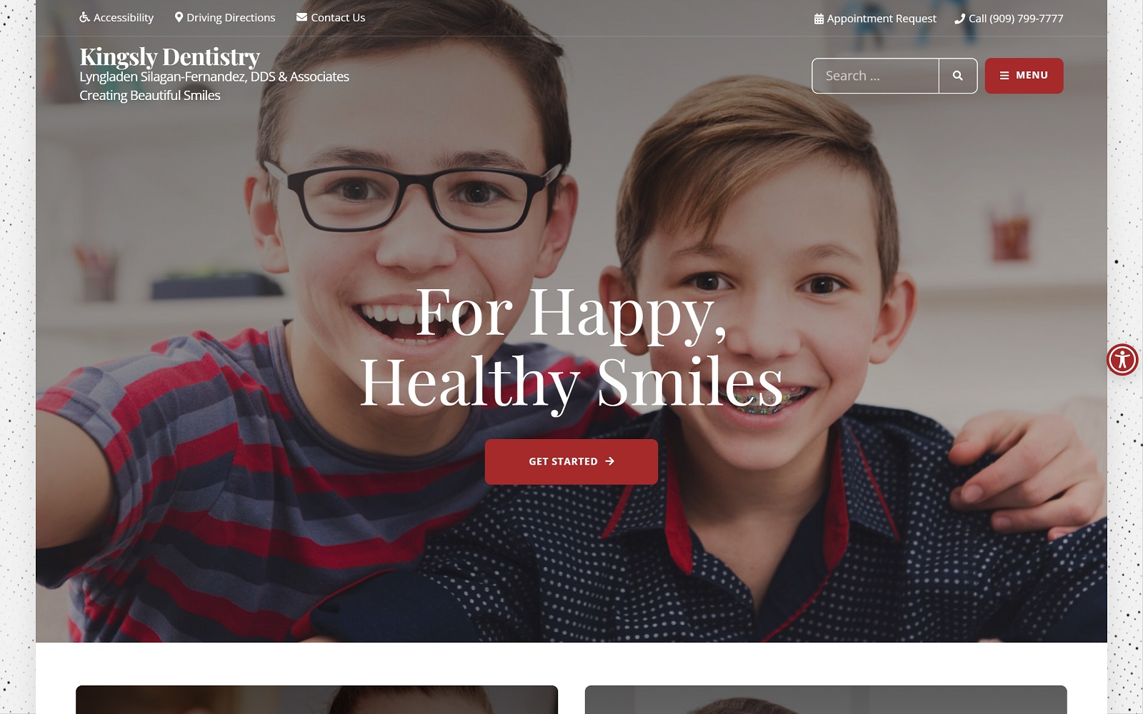 kingslydentistry.com screenshot