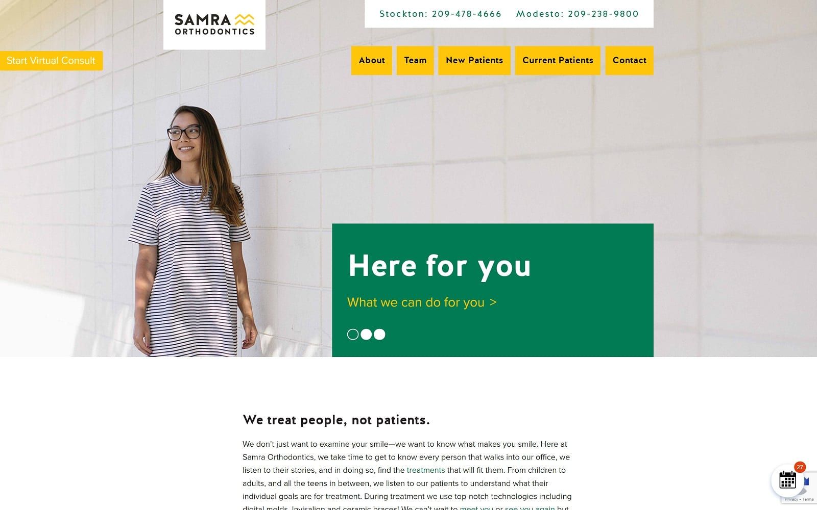 The screenshot of samra orthodontics livesmilelaugh. Com website