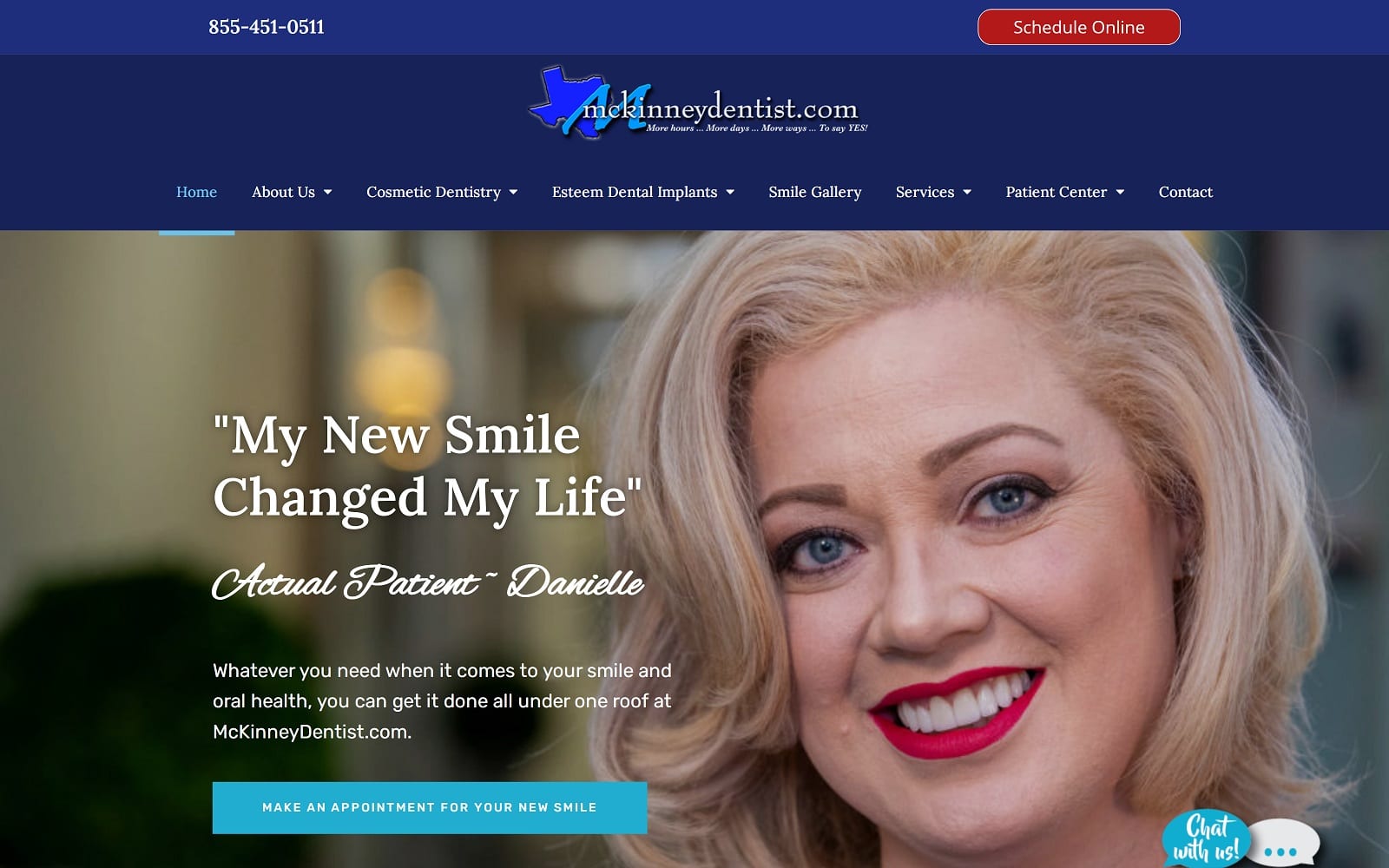 The screenshot of mckinneydentist. Com dr. Jeff lynch website