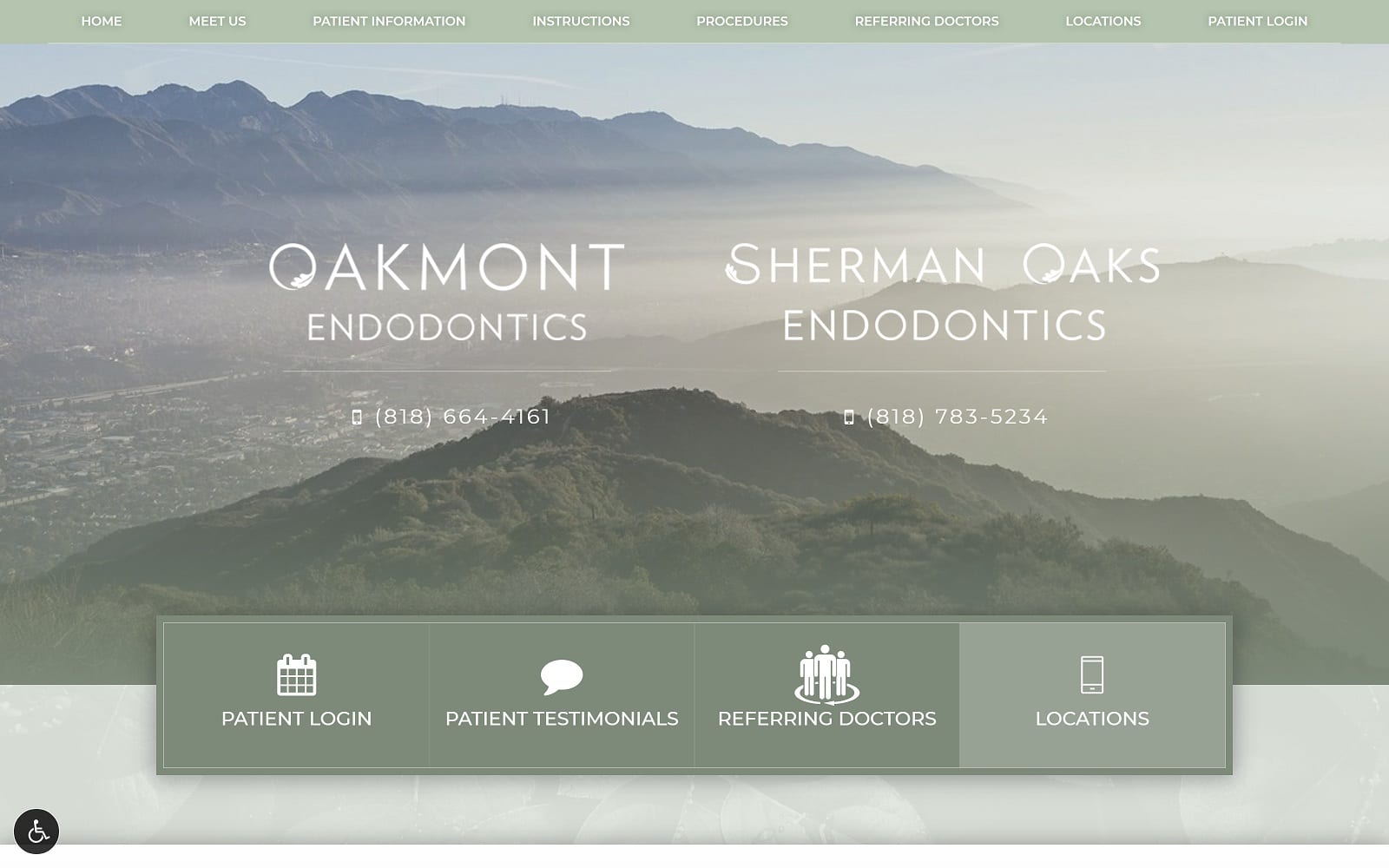 The screenshot of oakmont endodontics - narbeh bandary, dds oakmontendo. Com website