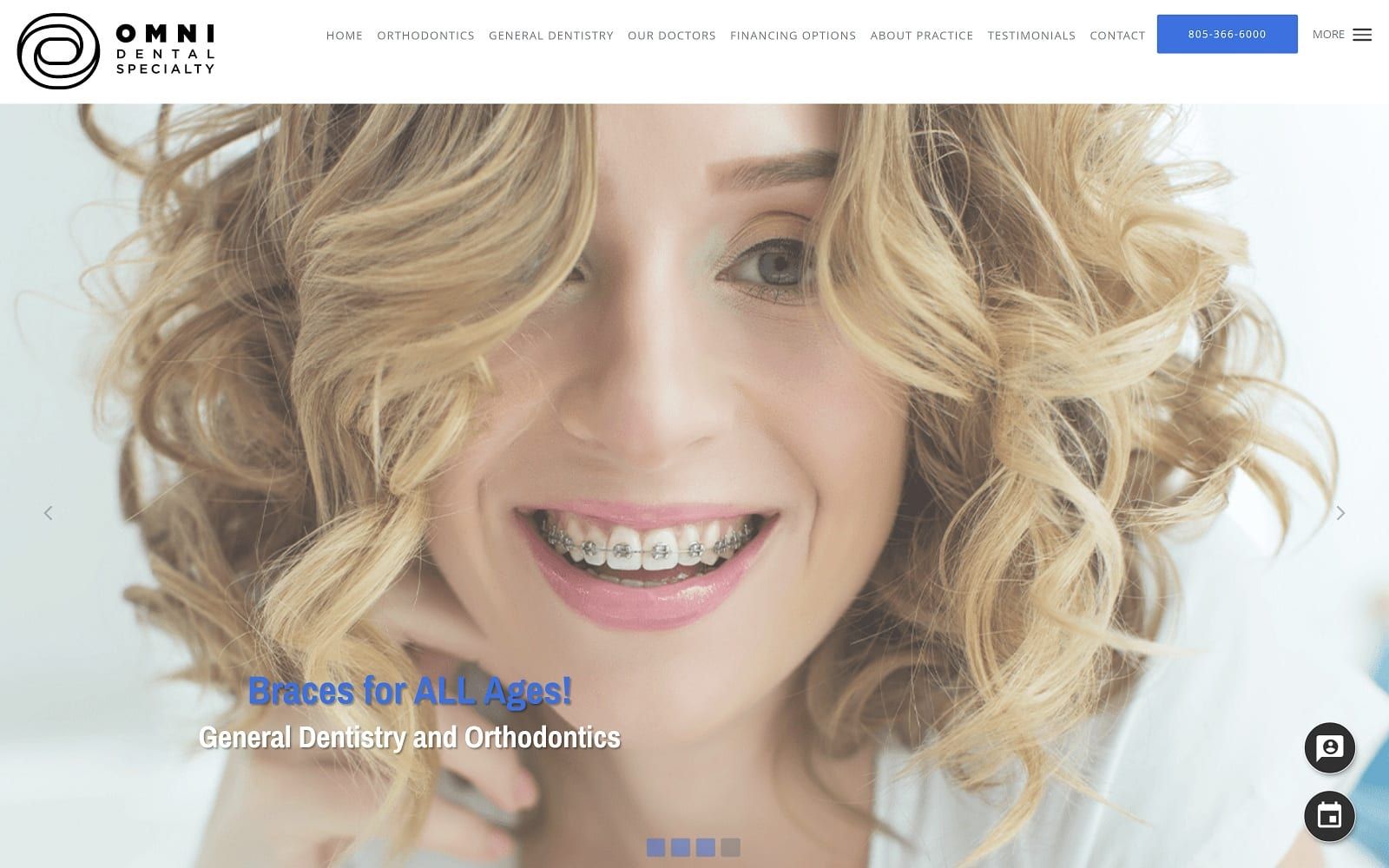 The screenshot of omni dental specialty omnidentalspecialty. Com website