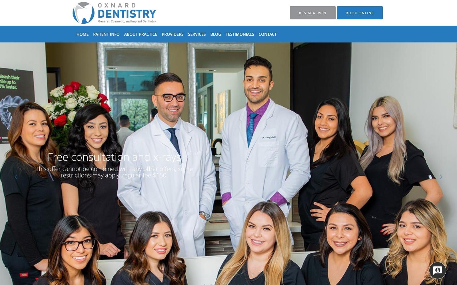 The screenshot of oxnard dentistry oxdentistry. Com dr. Kourosh keihani website