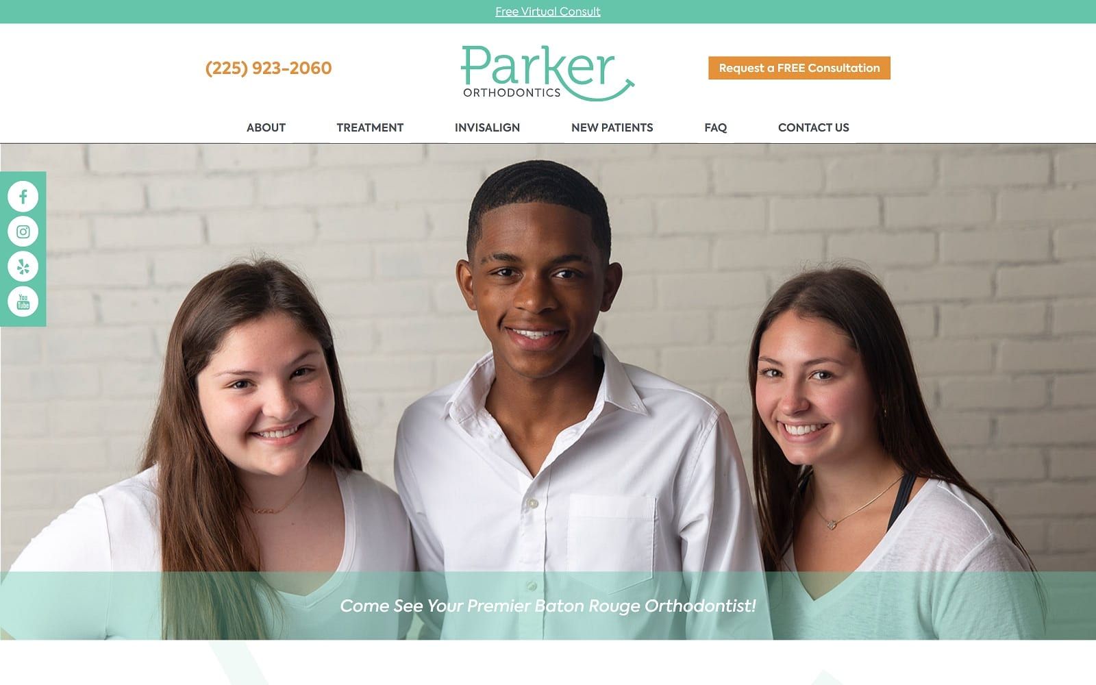The screenshot of parker orthodontics parkerorthola. Com dr. Josh parker website