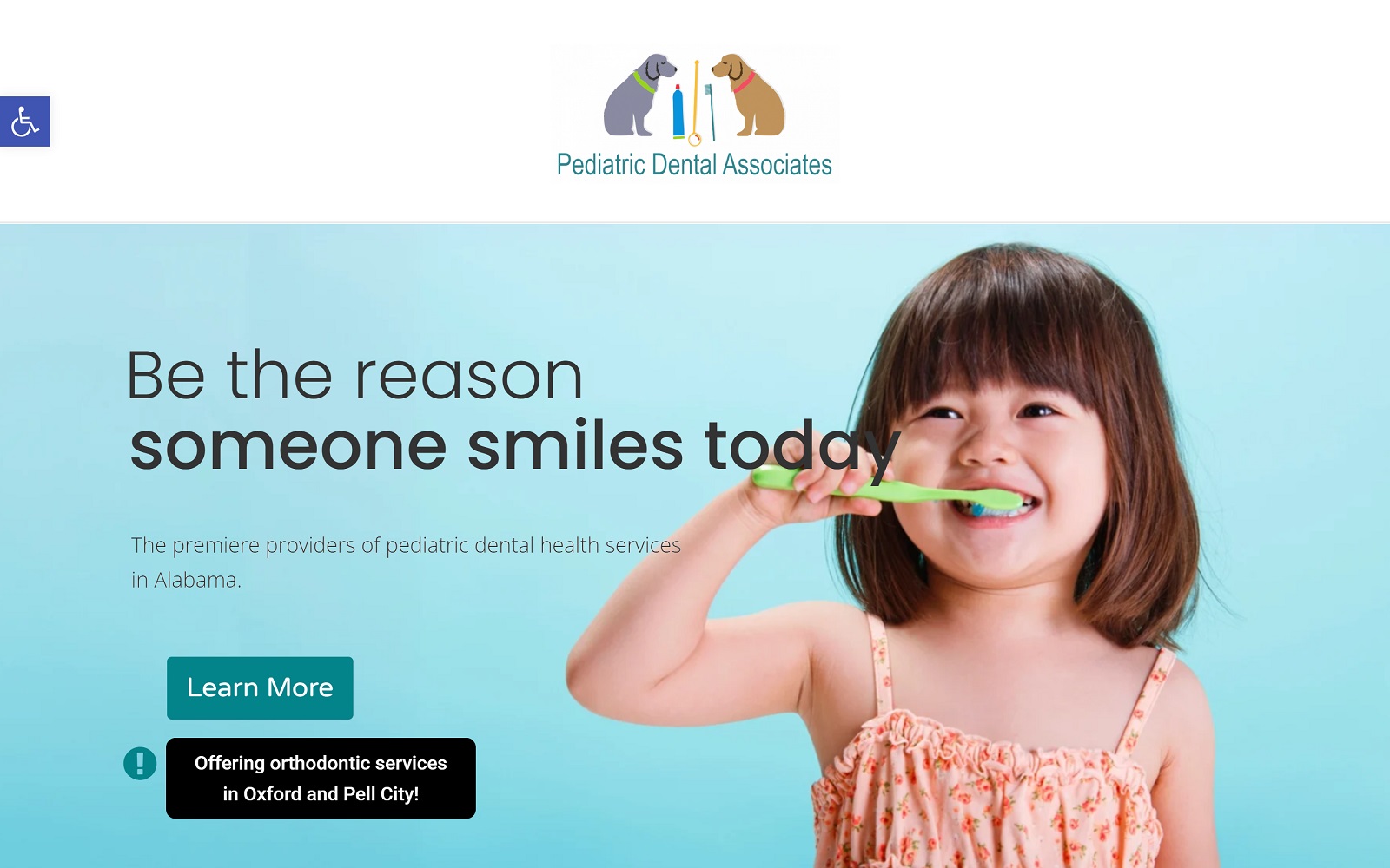 pediatricdentalassociatesal.com screenshot