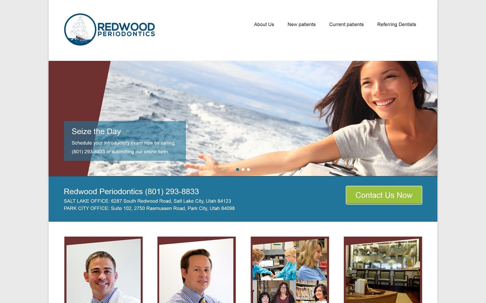 The screenshot of redwood periodontics redwoodperiodontics. Com website