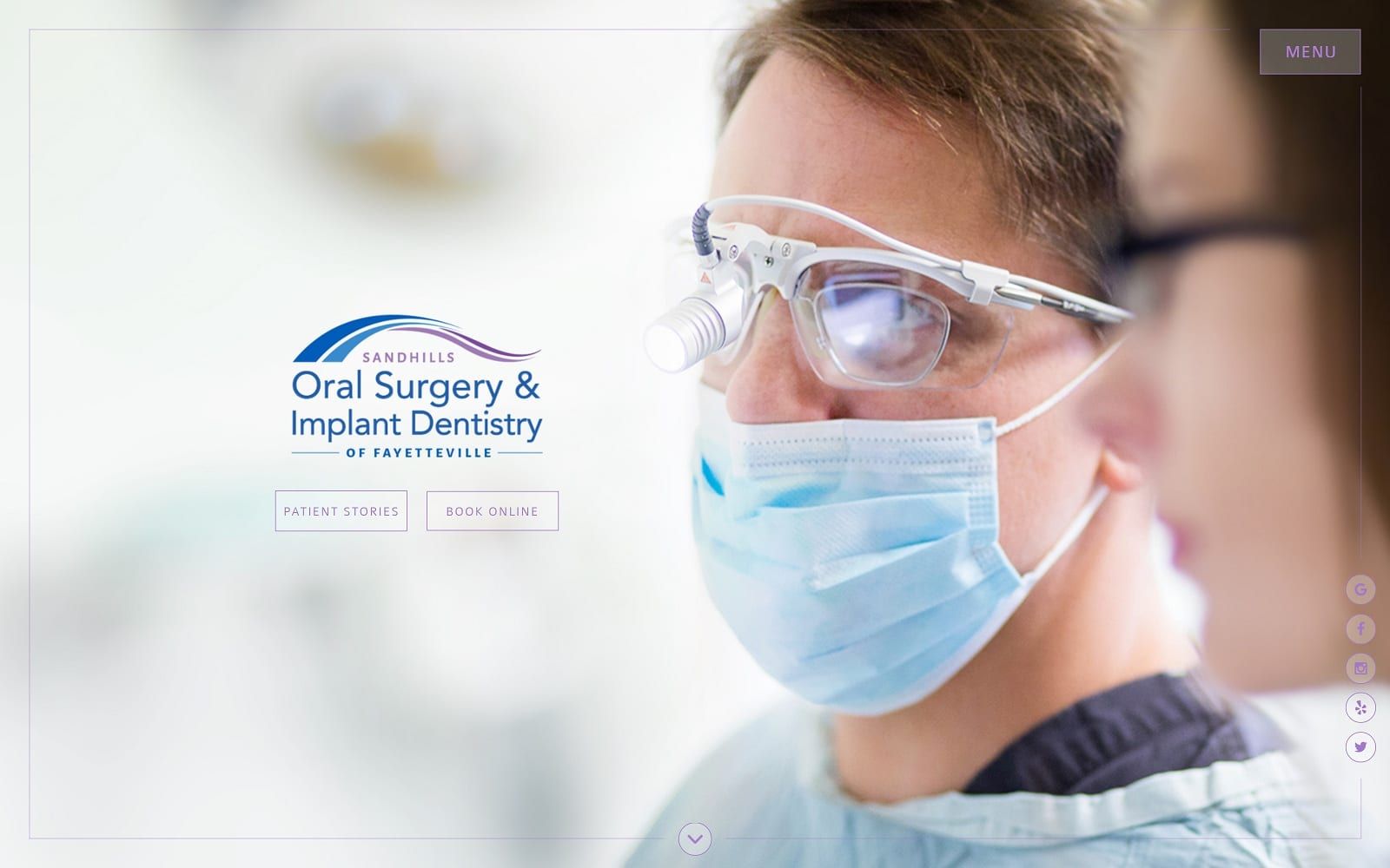 The screenshot of sandhills oral surgery & implant dentistry sandhillsoralsurgery. Com website