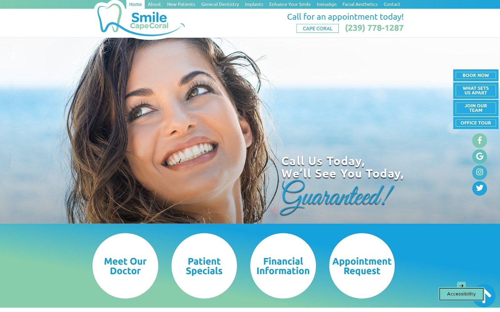 The screenshot of smile cape coral smilecapecoral. Com website