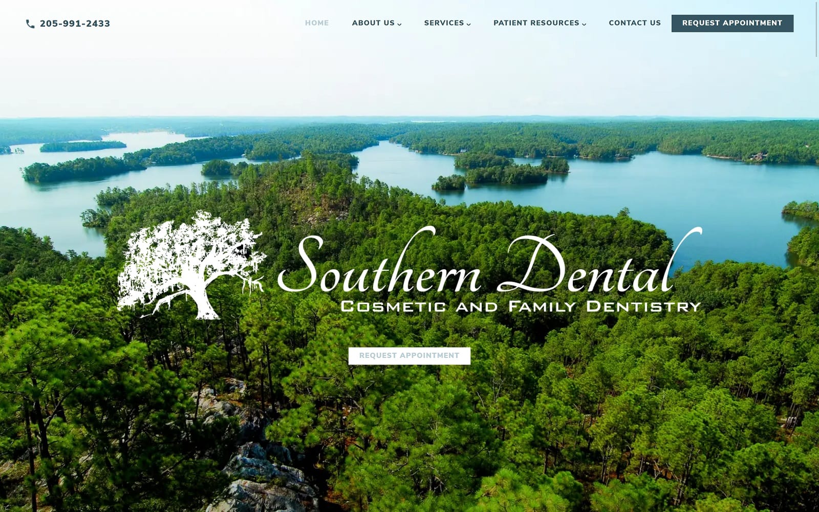 The screenshot of southern dental birmingham southerndentalbirmingham. Com website