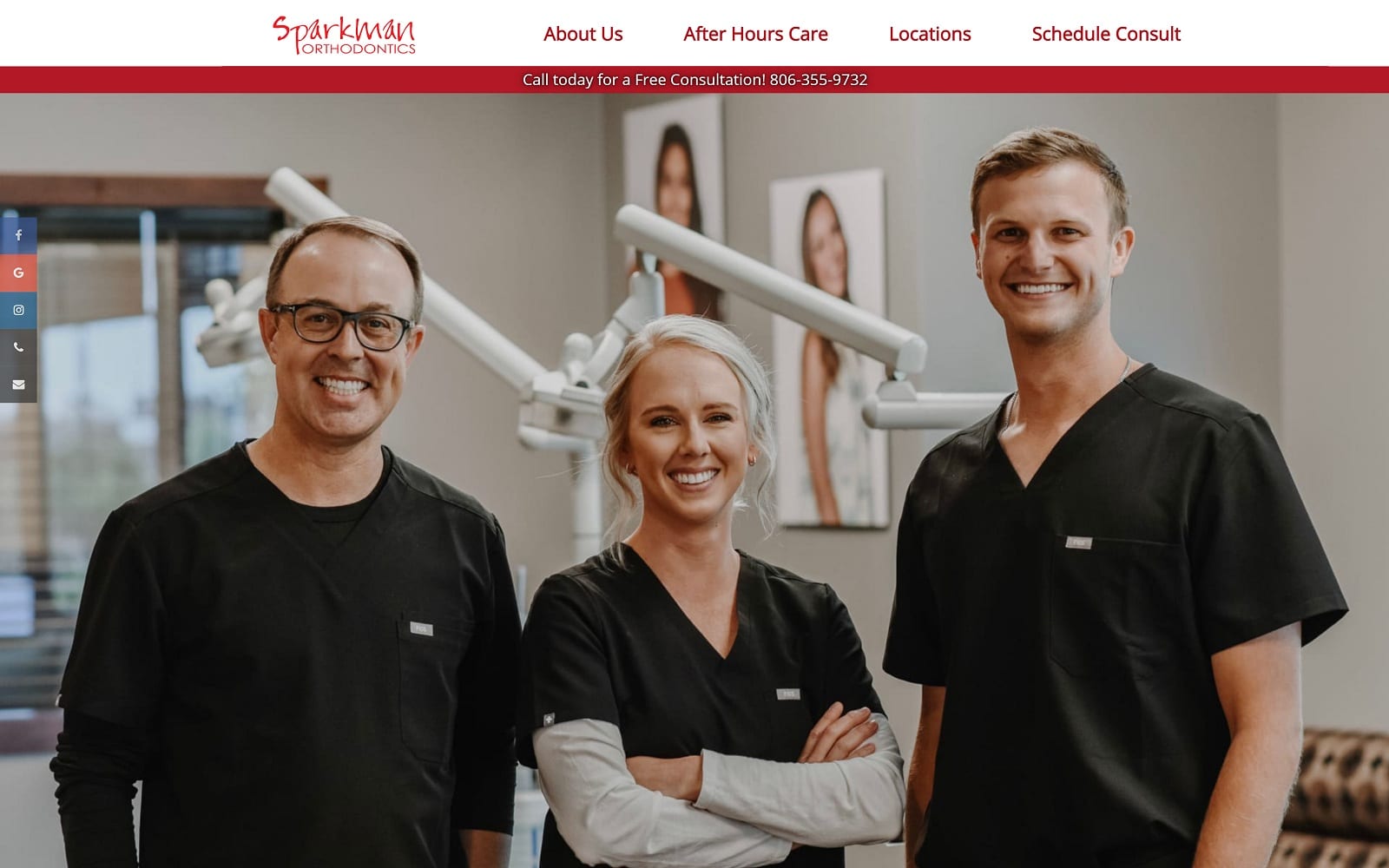 The screenshot of sparkman orthodontics sparkmanorthodontics. Com website