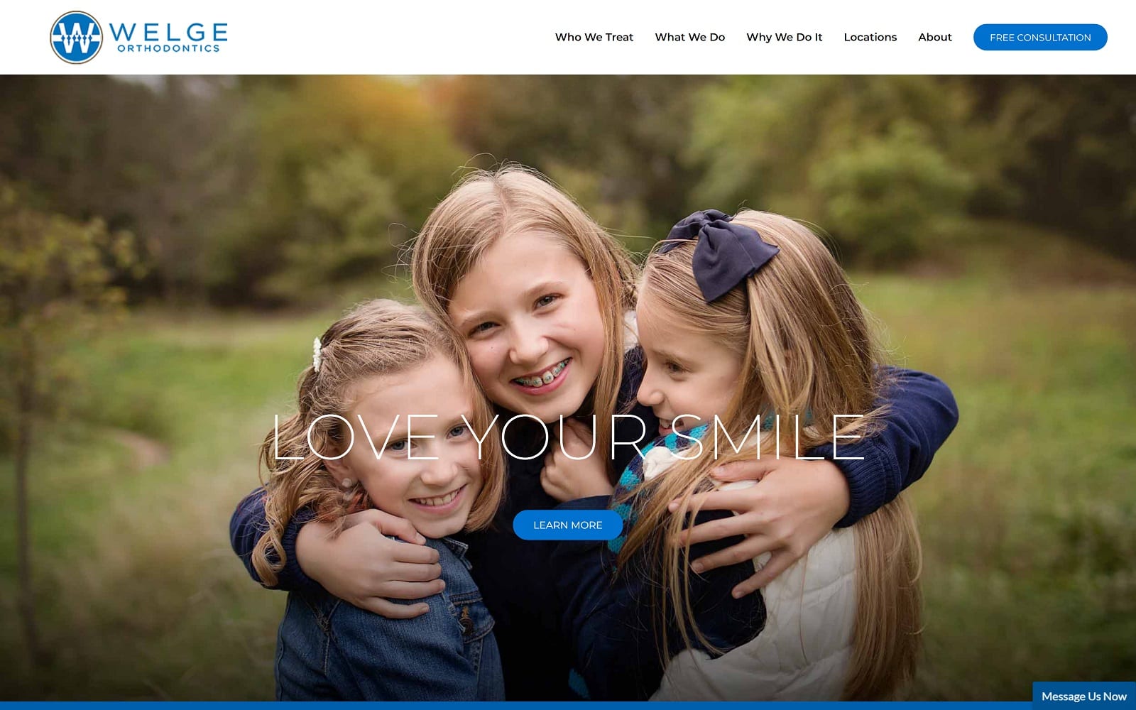 The screenshot of welge orthodontics welgeorthodontics. Com dr. Marc welge website