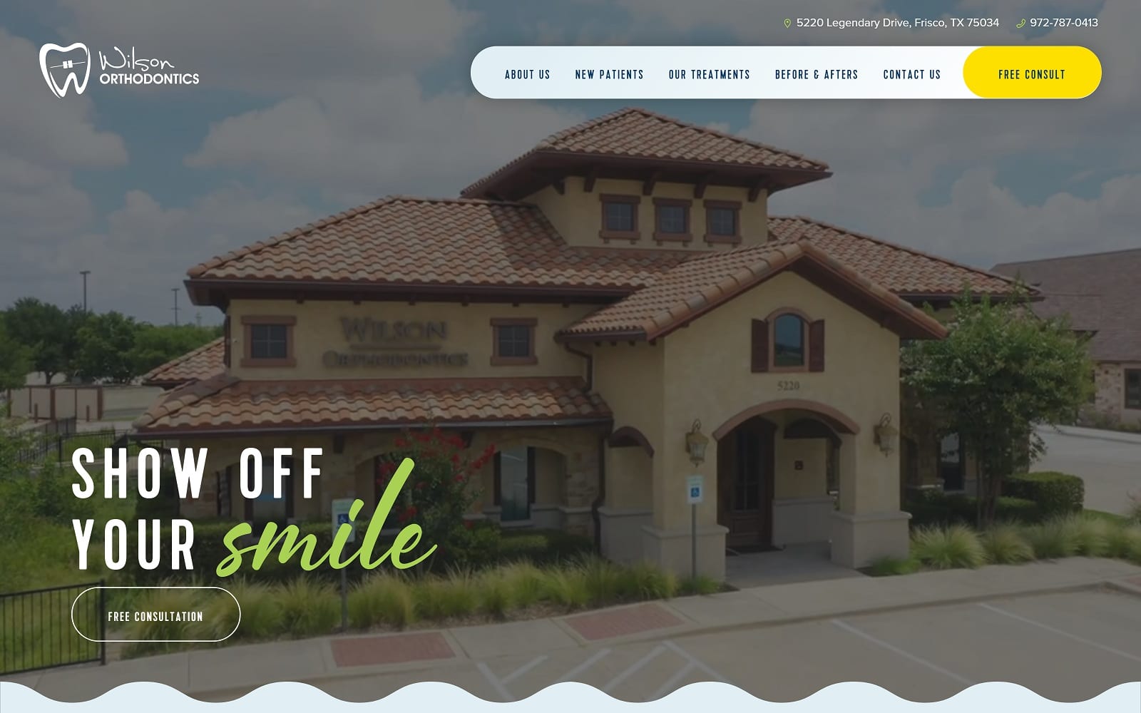 The screenshot of wilson orthodontics wilsonorthodontics. Com dr. Evan g. Wilson website