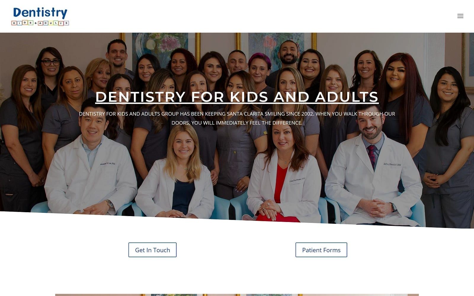 The screenshot of dentistry for kids & adults yourdentist. Net website