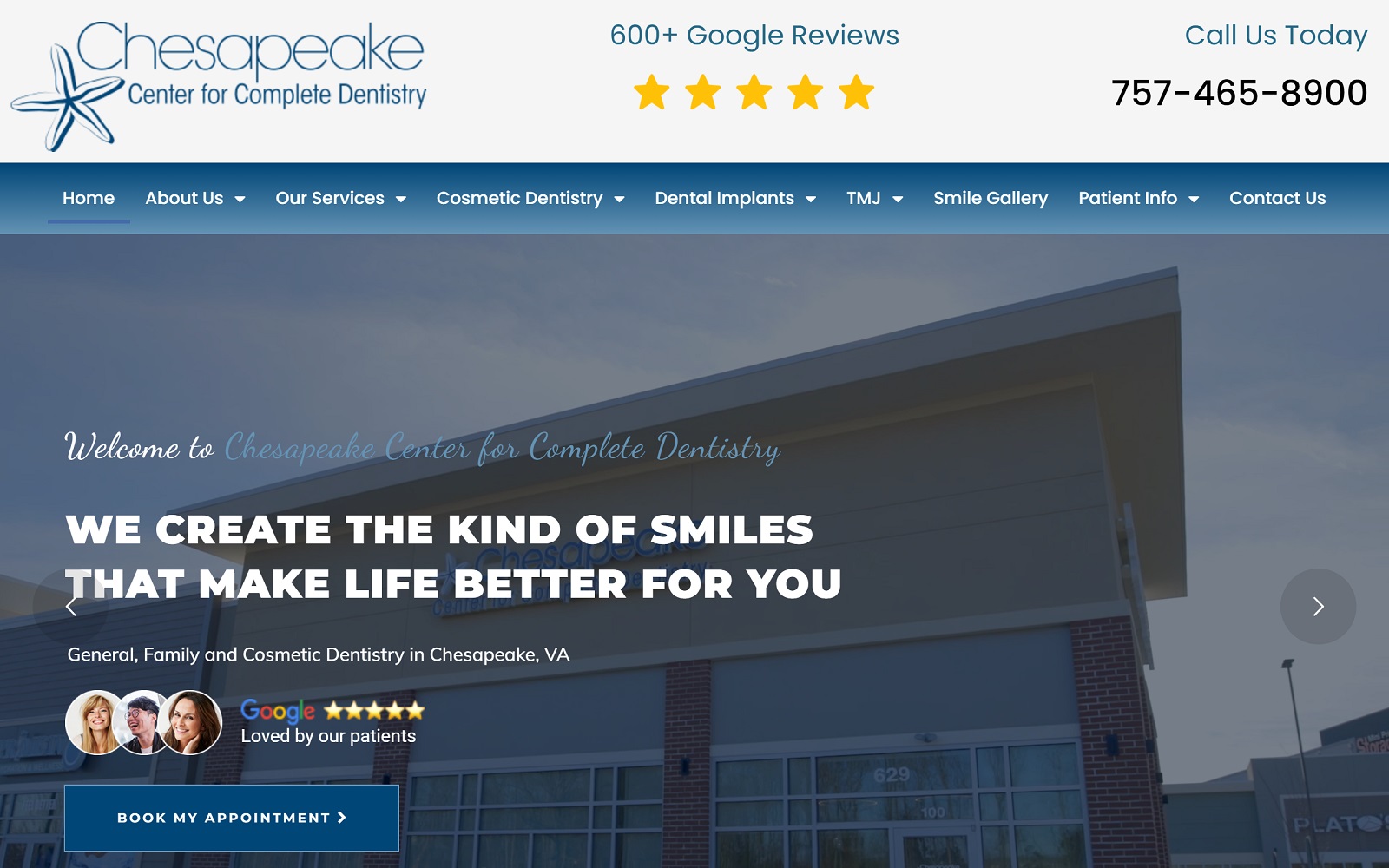 chesapeakecompletedentistry.com screenshot