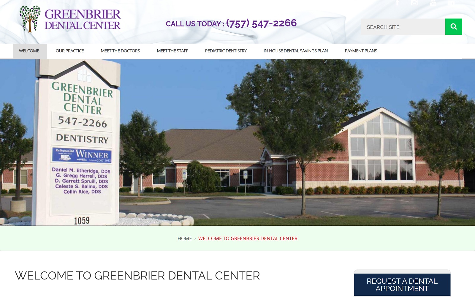 greenbrierdental.com screenshot