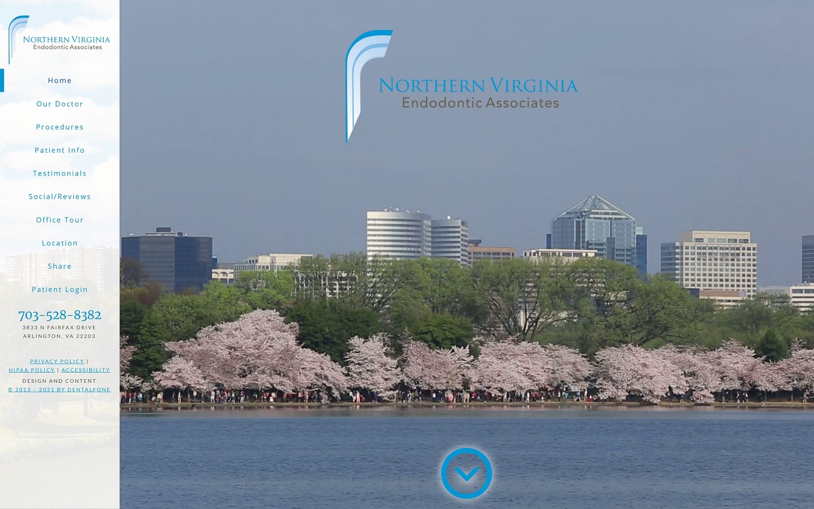 The screenshot of northern virginia endodontic associates northernvirginiaendo. Com website