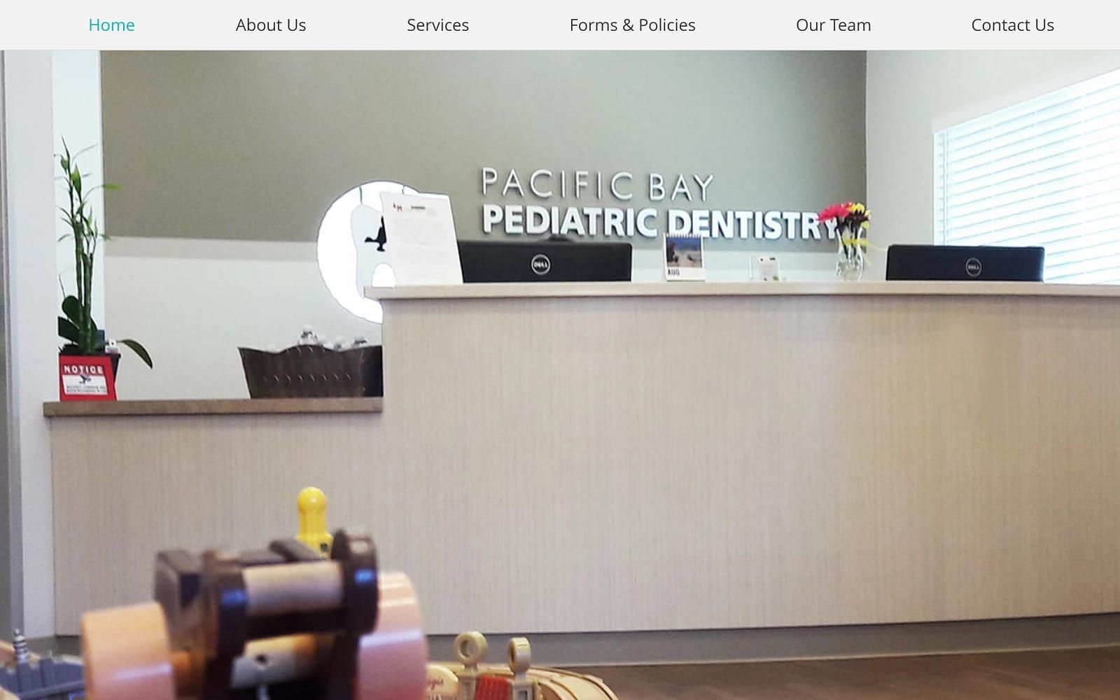 The screenshot of pacific bay pediatric dentistry pacbaykids. Com dr. Bilbeisi website