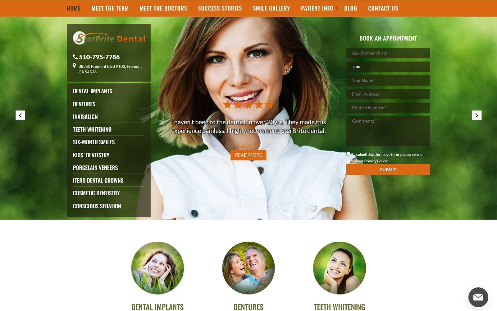 The screenshot of starbrite dental starbritedental. Com website dr. Munira lokhandwala website